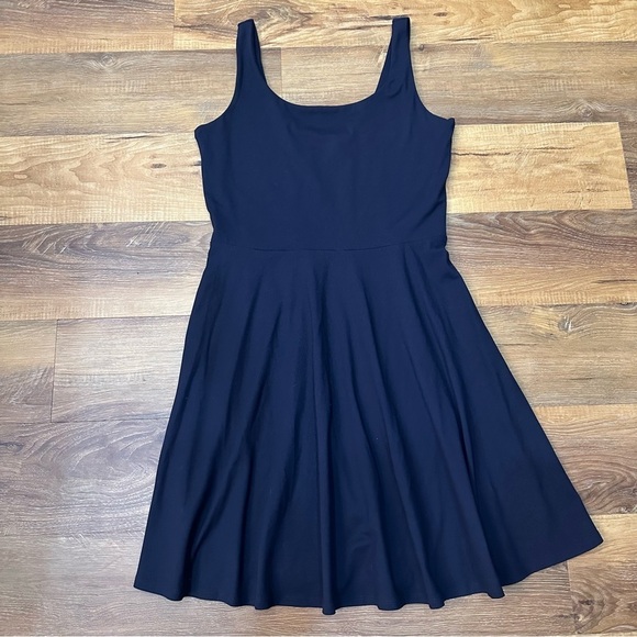 NWT Susana Monaco Knit Skater Dress size L - Midnight - Picture 2 of 7